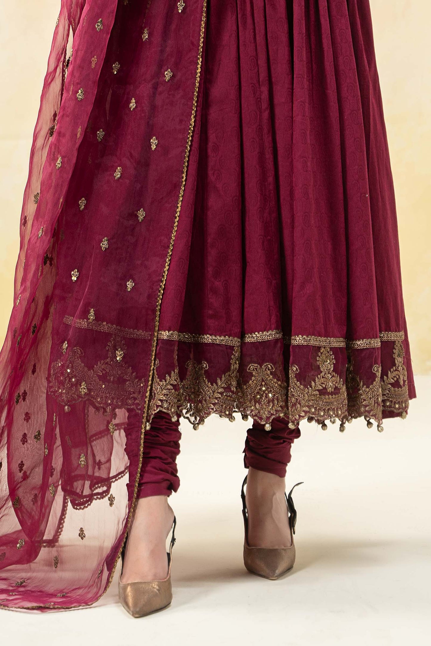 Maria B | Luxury Pret 25 | DW-EF25-43 XL Magenta Lawn