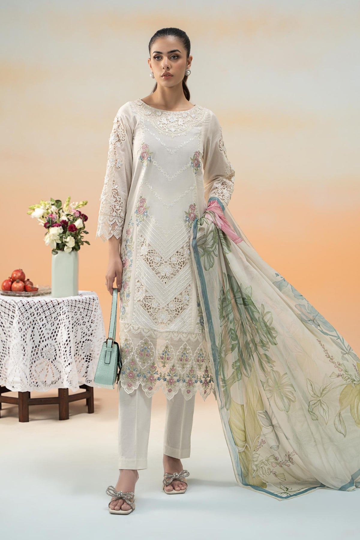 Maria B | Formal Wears | DW-EF25-53 XS Off White Lawn