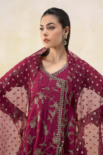Maria B | Luxury Pret 25 | DW-EF25-78 M Magenta Paper Cotton