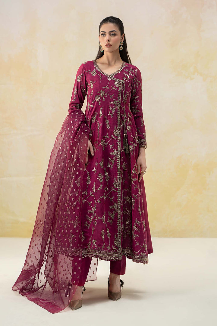 Maria B | Luxury Pret 25 | DW-EF25-78 XS Magenta Paper Cotton