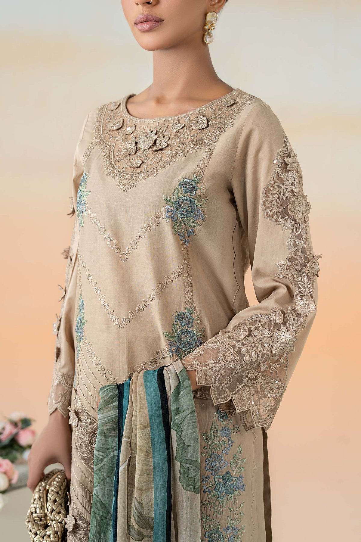 Maria B | Formal Wears | DW-EF25-53 L Coffee Lawn