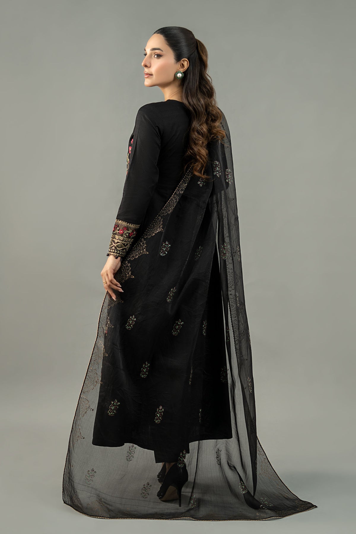 Maria B | Formal Wears | DW-EF25-76 S Black Lawn