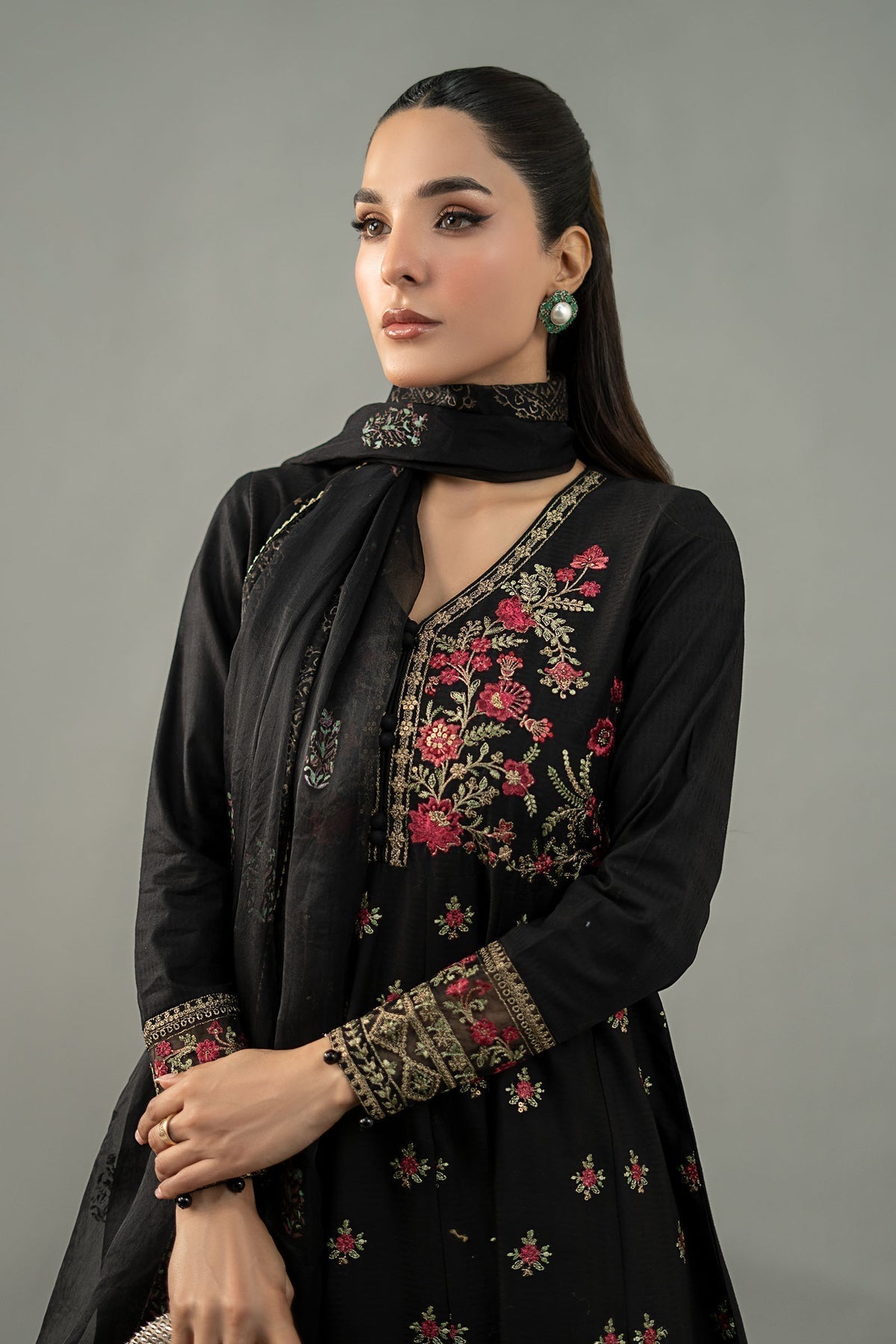 Maria B | Formal Wears | DW-EF25-76 L Black Lawn