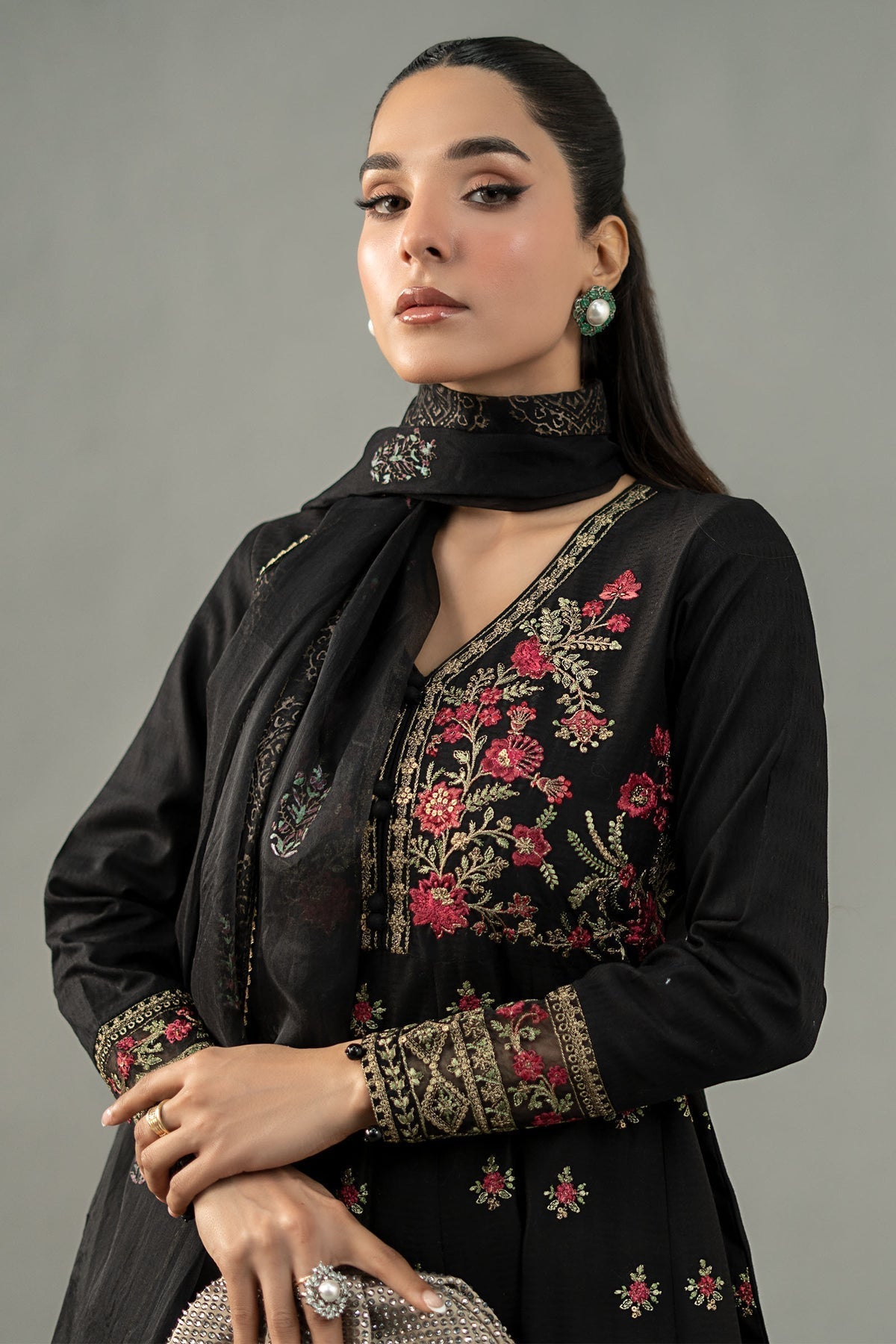 Maria B | Formal Wears | DW-EF25-76 M Black Lawn