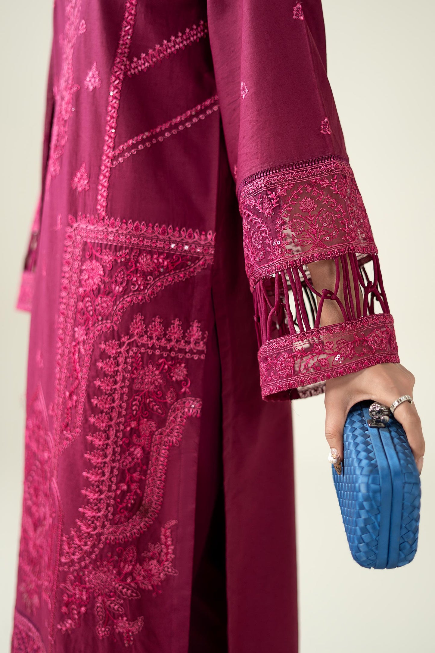 Maria B | Pre Fall Dresses | 3 Piece Embroidered Dobby Suit PP - Pakistani Designer Dress - by Maria B - Type : Ladies Clothes - 100% Original at Saira Sultan