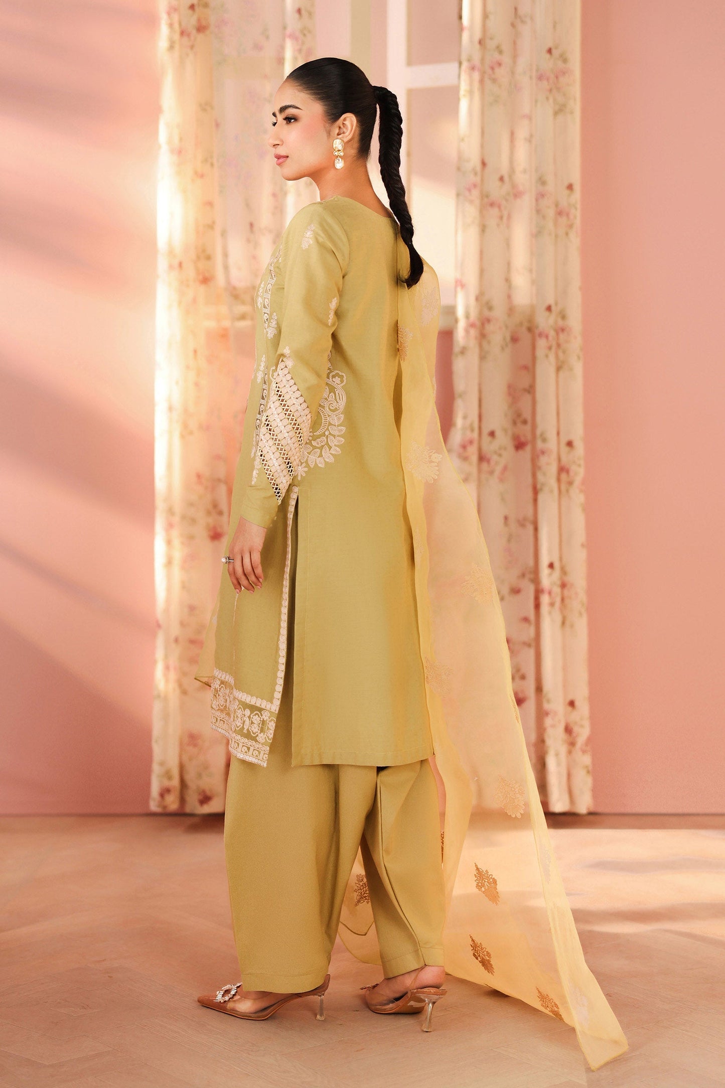 Maria B | Pre Fall Dresses | 3 Piece Embroidered Dobby Suit MM - Pakistani Designer Dress - by Maria B - Type : Ladies Clothes - 100% Original at Saira Sultan