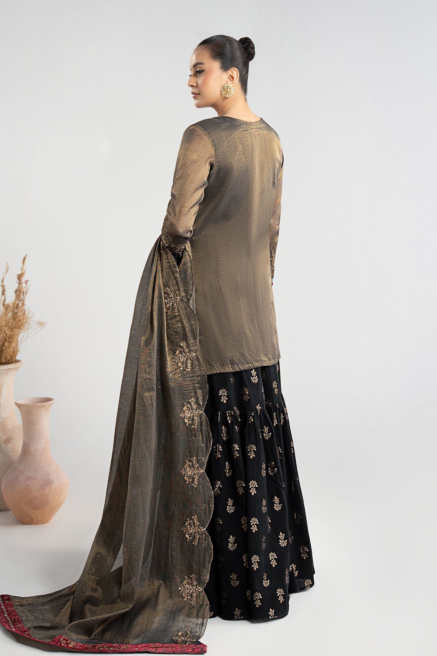 Maria B | Pre Fall Dresses | 3 Piece Embroidered Masoori Suit ZB - Pakistani Designer Dress - by Maria B - Type : Ladies Clothes - 100% Original at Saira Sultan