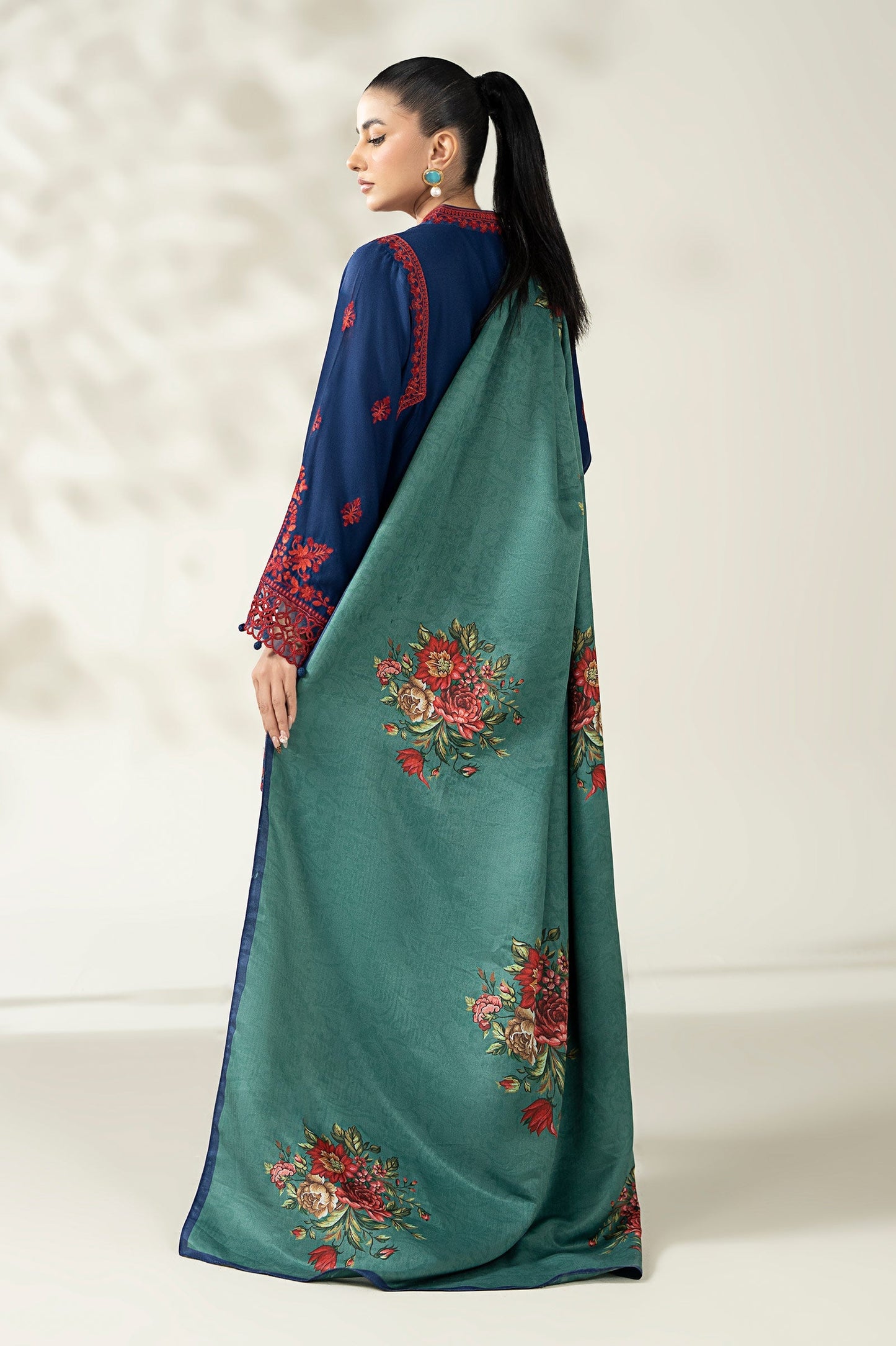 Maria B | Pre Fall Dresses | 3 Piece Embroidered Marina Suit WW - Pakistani Designer Dress - by Maria B - Type : Ladies Clothes - 100% Original at Saira Sultan