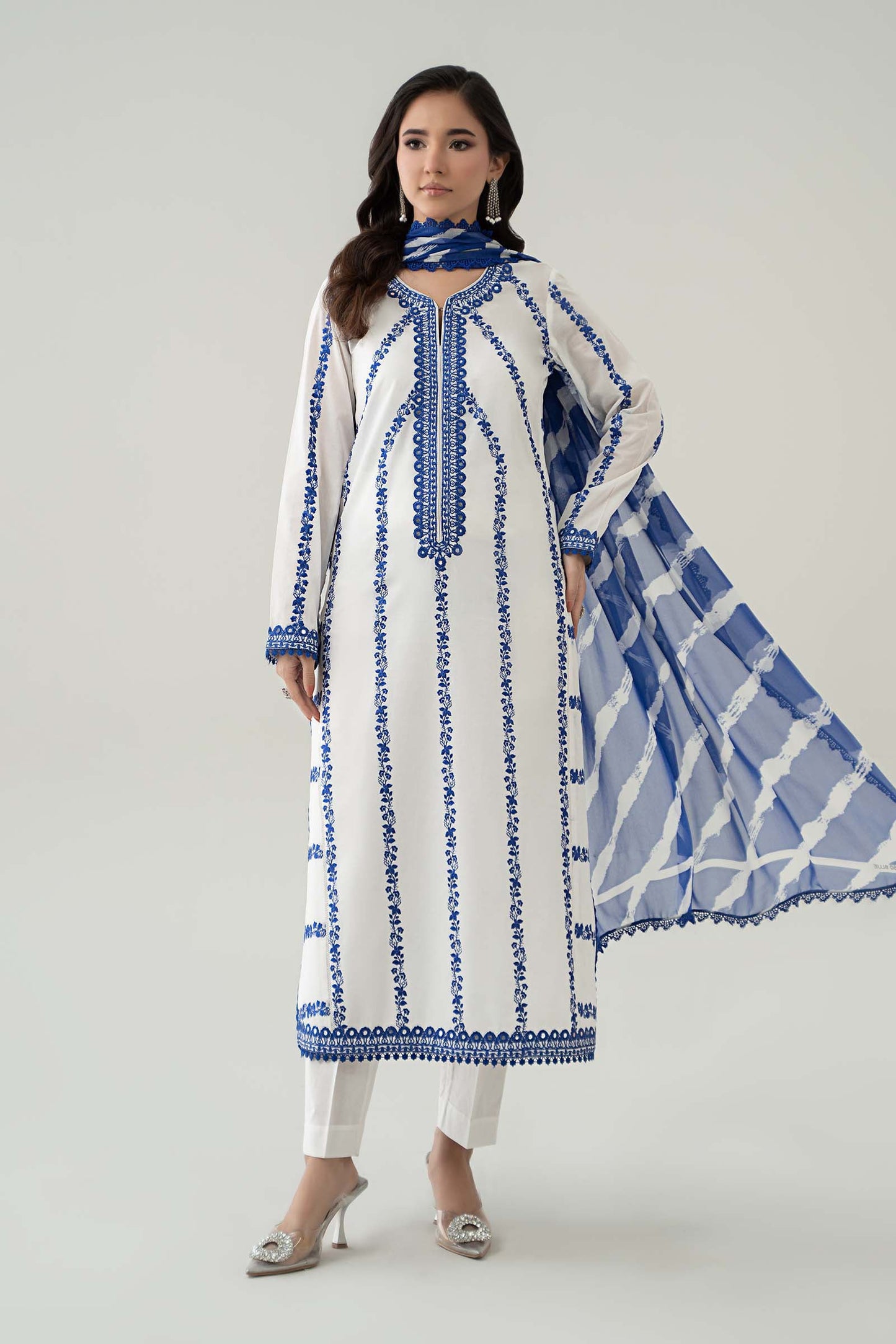Maria B | Luxury Pret 25 | DW-EA25-60 XS White Lawn