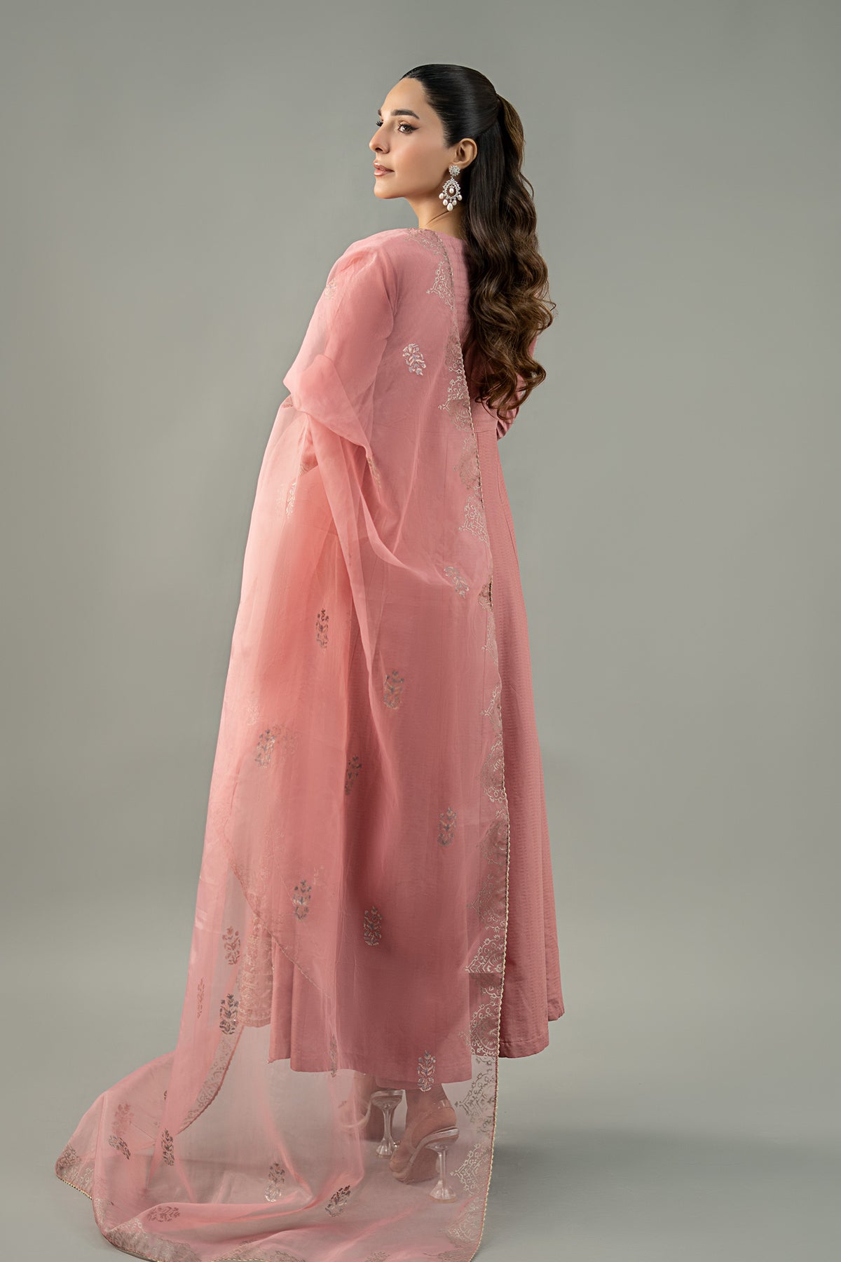 Maria B | Formal Wears | DW-EF25-76 M Tea Pink Lawn