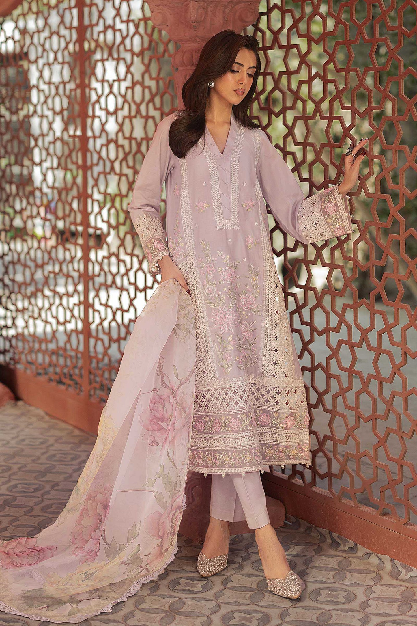 Maria B | Luxury Pret 25 | DW-EF25-151 S Pink Dobby Lawn