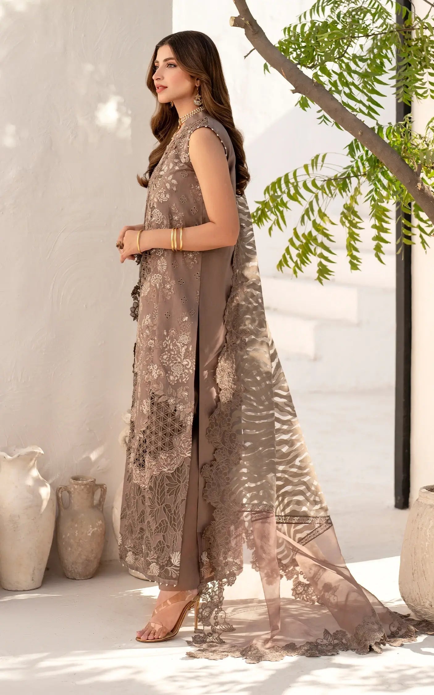 Asifa and Nabeel | Azalia Summer 25 | Dahlia (AZL25-04) S Mouse Gray Lawn