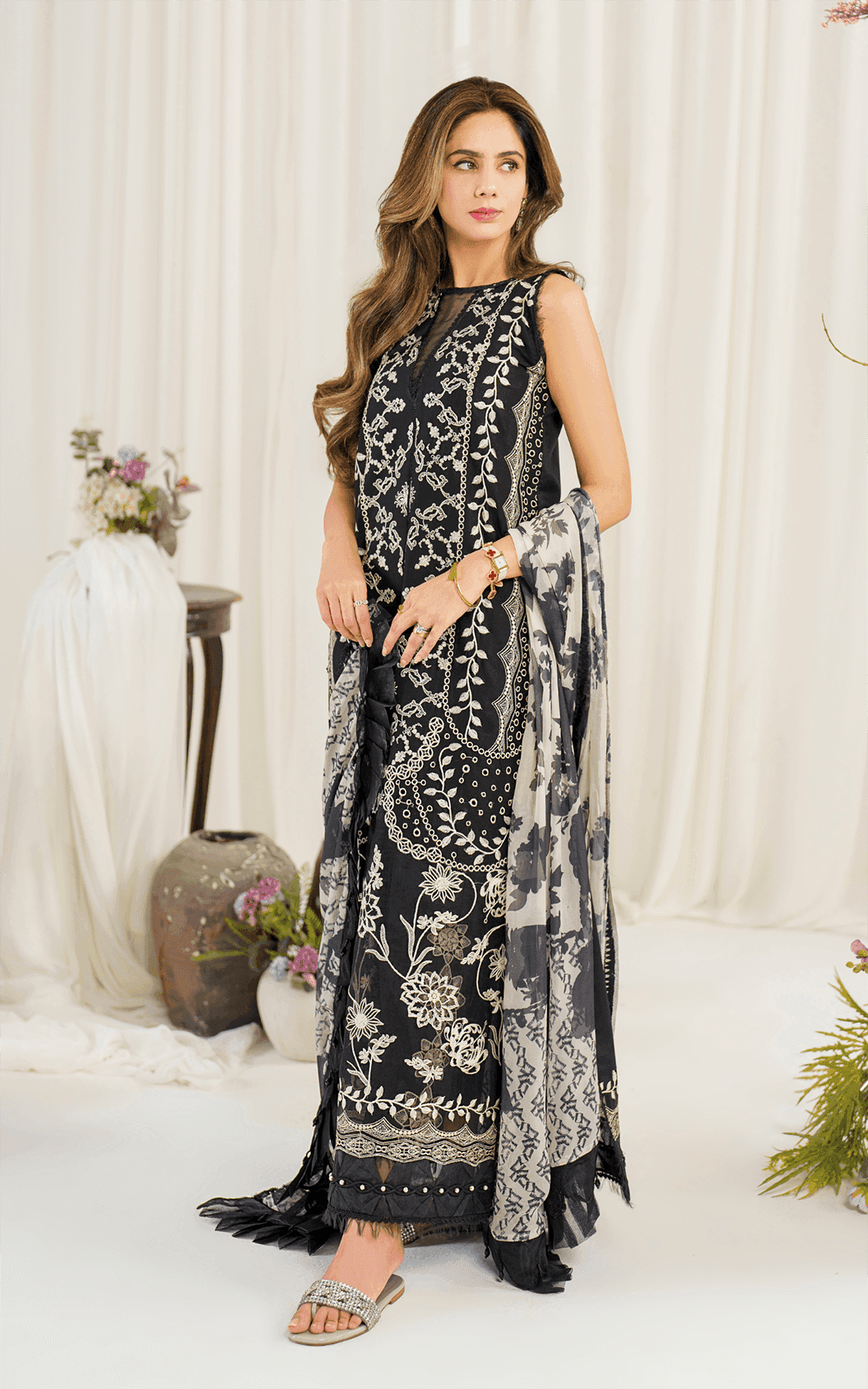 Asifa and Nabeel | Pretty in Pink Limited Edition | Dandelion (PP-1) - Pakistani Designer Dress - by Asifa and Nabeel | Type: Luxury - 100% Original at Saira Sultan