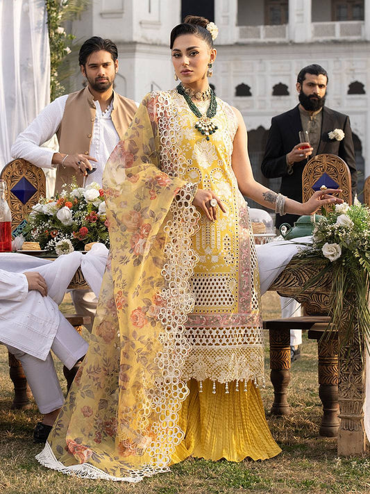 Mahnur | Mahrukh Luxury Lawn 24 | DELIA - Pakistani Designer Dress - by Mahnur | Type: Luxury - 100% Original at Saira Sultan