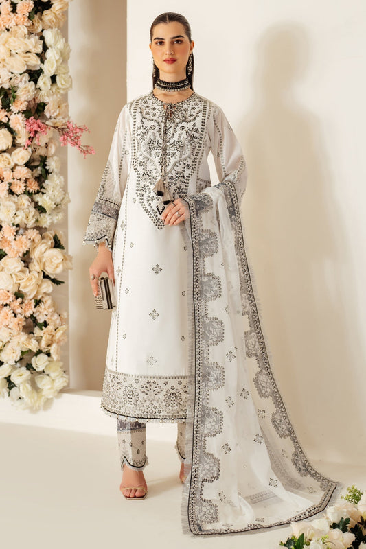 Alizeh | Luxury Raw Silk | AF-RS-04-DOVE XS White Raw Silk