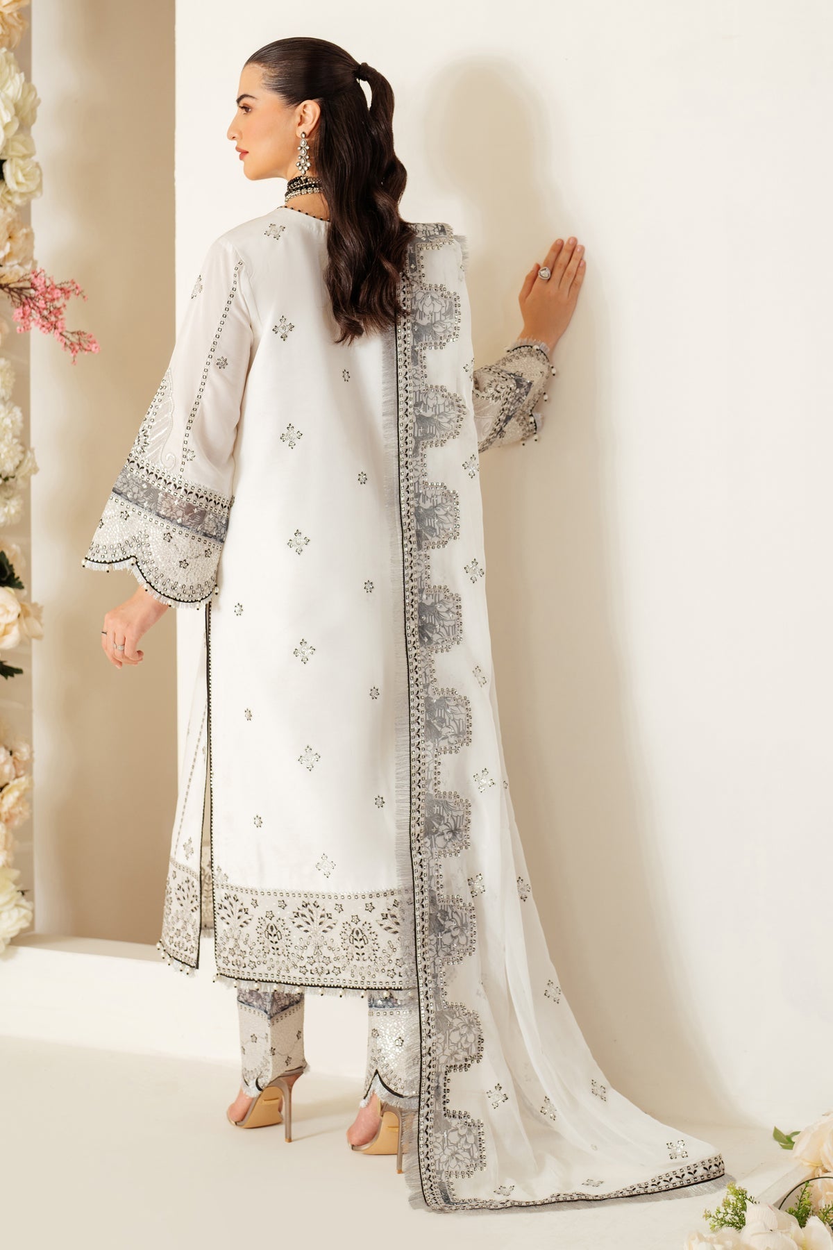 Alizeh | Luxury Raw Silk | AF-RS-04-DOVE S White Raw Silk