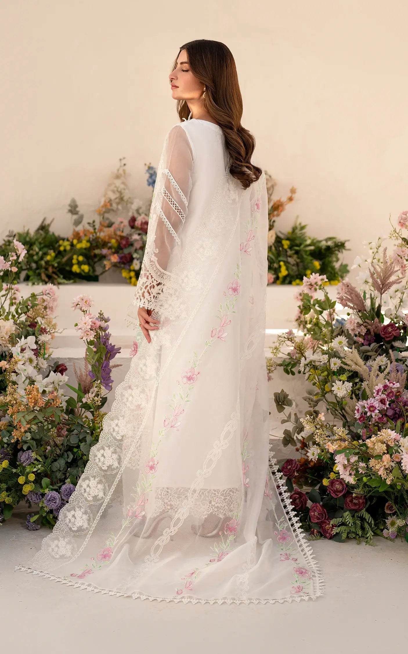 Asifa and Nabeel | Azalia Summer 25 | Dove (AZL25-03) S White Lawn