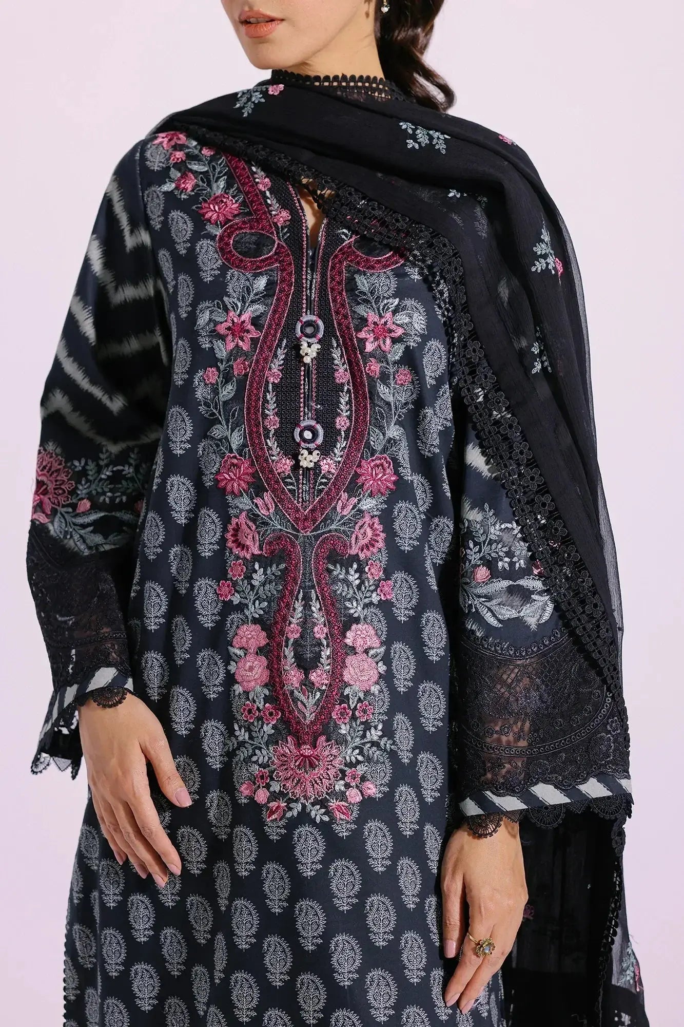 Ethnic | Rozana Collection SS 24 | E0412/203/902 - Pakistani Designer Dress - by Ethnic | Type: Luxury - 100% Original at Saira Sultan