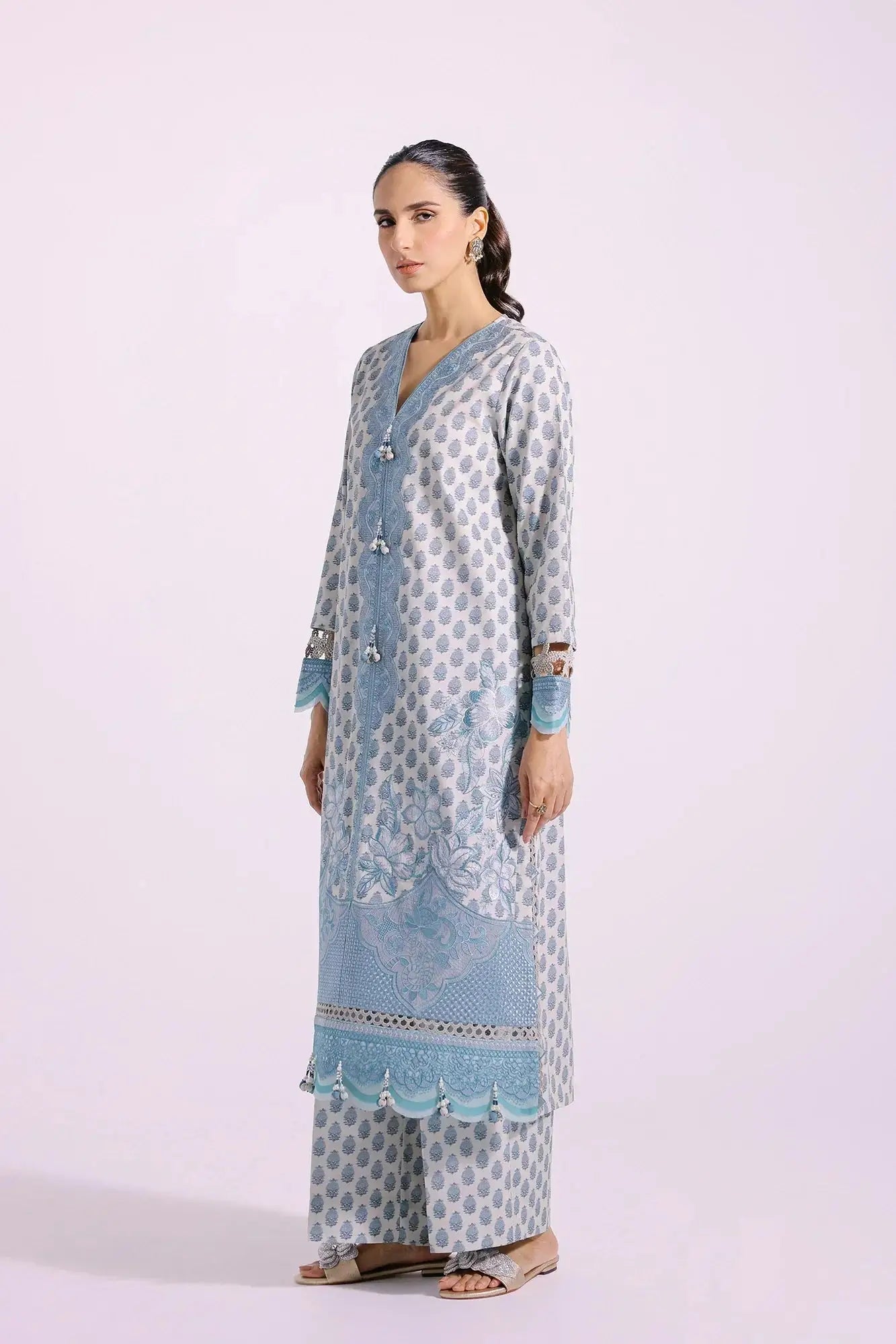 Ethnic | Rozana Collection SS 24 | E0413/203/615 - Pakistani Designer Dress - by Ethnic | Type: Luxury - 100% Original at Saira Sultan
