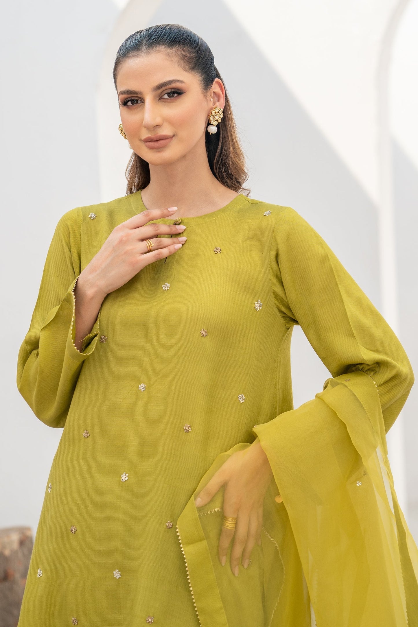 Ego | Diva Premium | MIRAH 3 PIECE M Mustard Raw Silk
