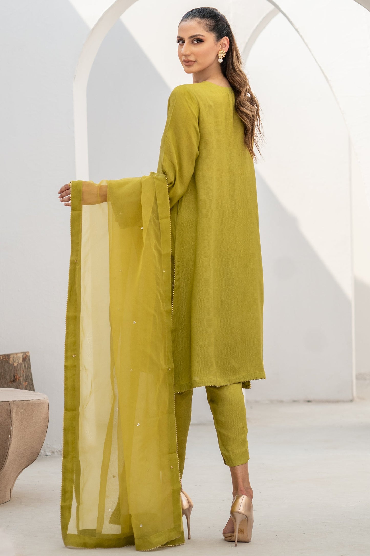 Ego | Diva Premium | MIRAH 3 PIECE S Mustard Raw Silk