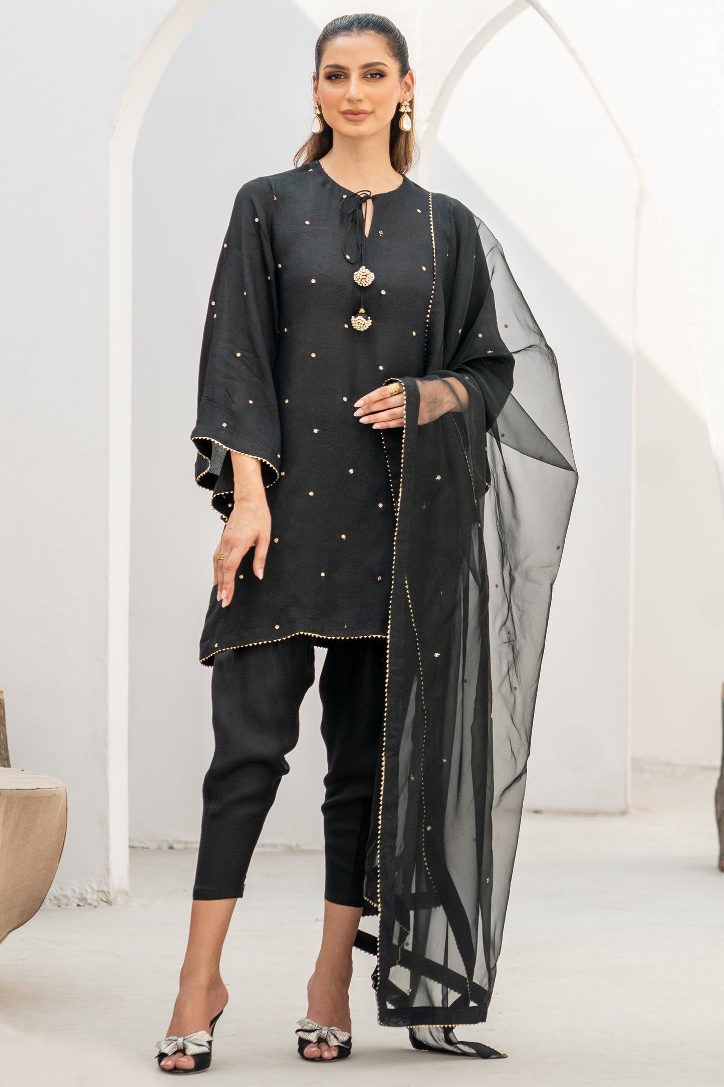 Ego | Diva Premium | SHIMMER 3 PIECE L Black Raw Silk