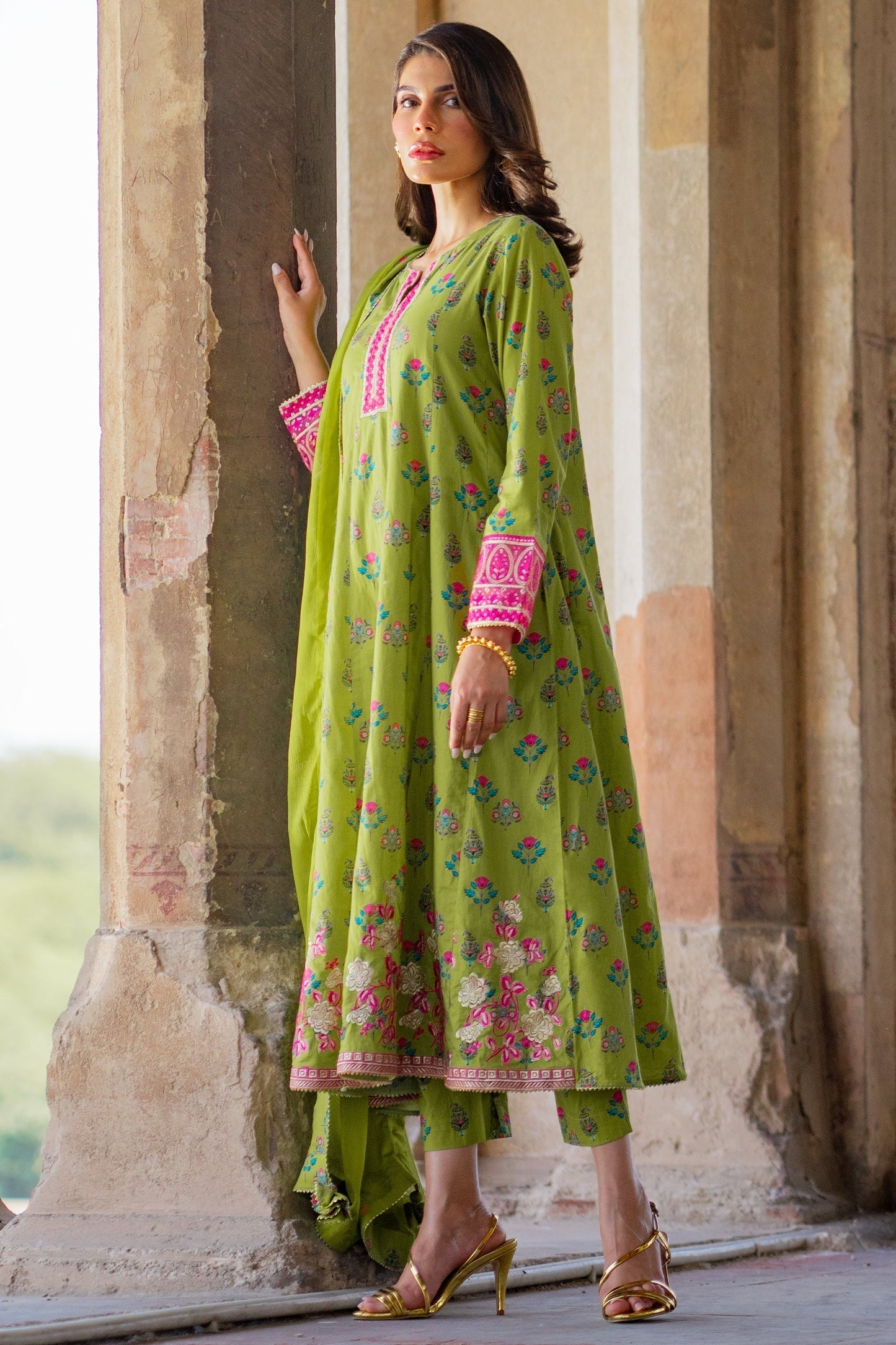 Ego | Diva Premium | ANMOL 3 PIECE XL Green Cotton