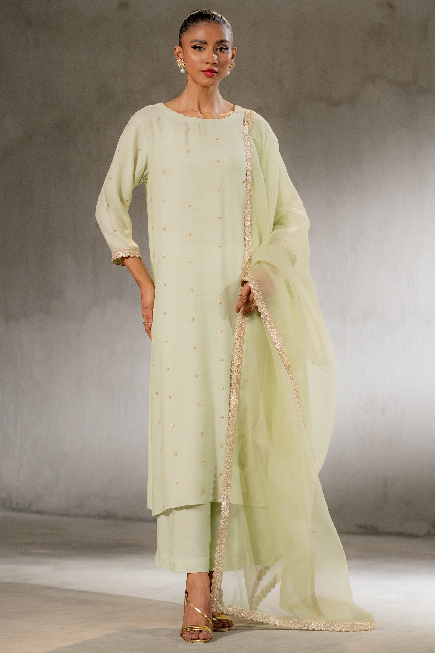 Ego | Diva Premium | BLING 3 PIECE XS Mint Green Raw Silk
