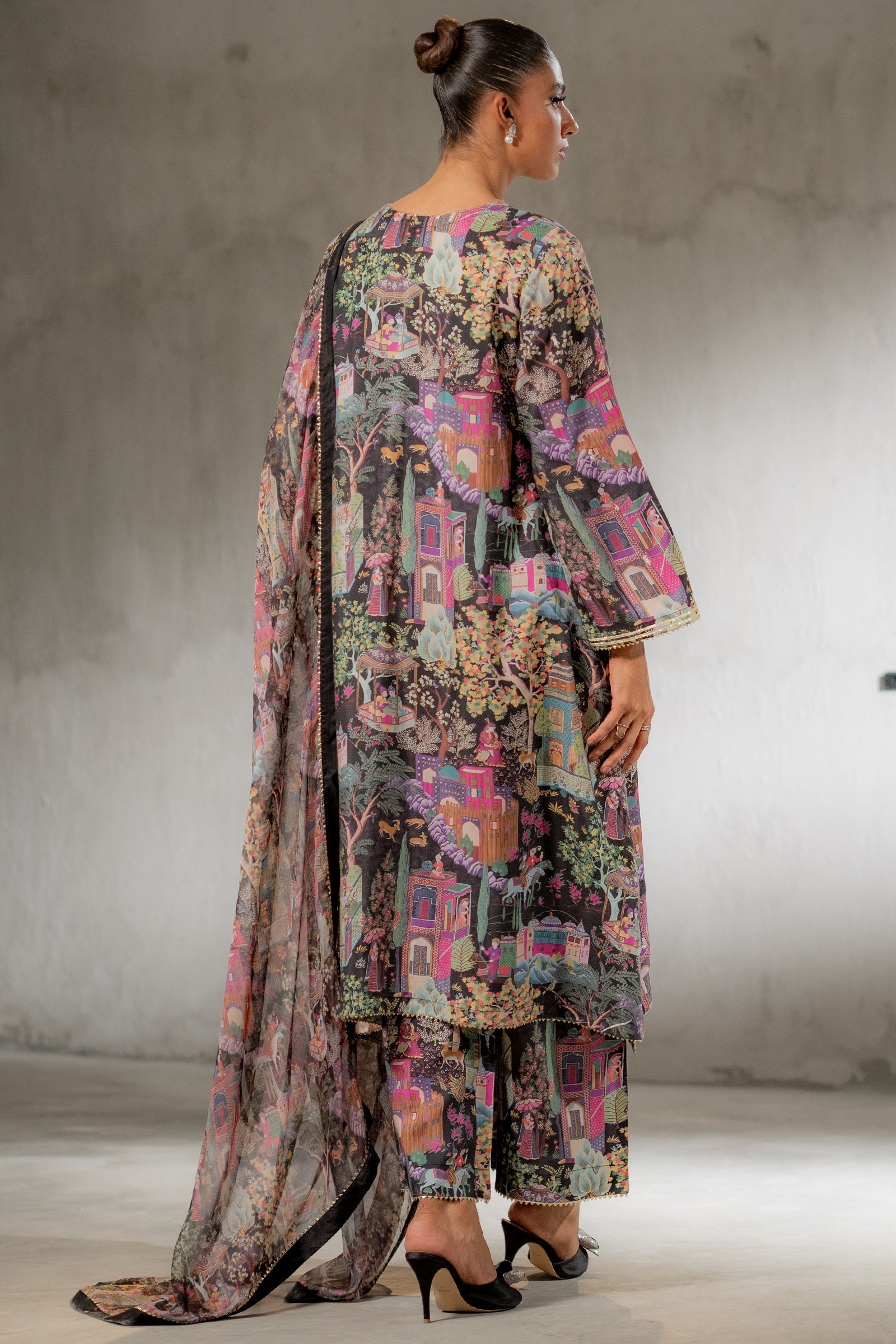 Ego | Diva Premium | KAHANI 3 PIECE S Black Viscose