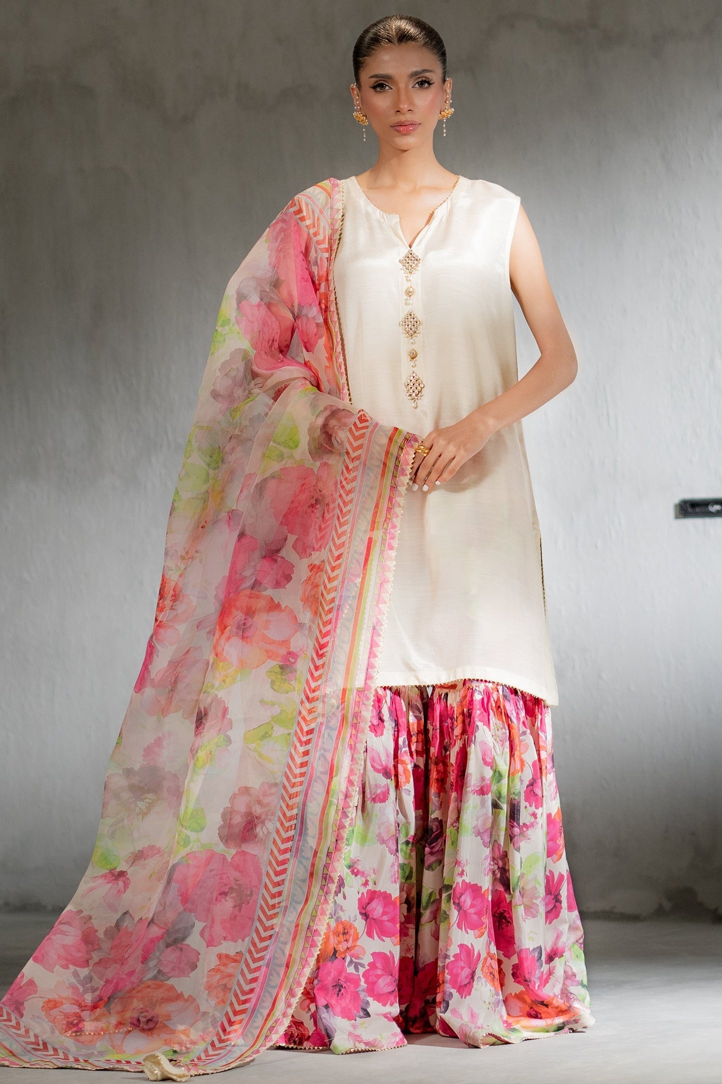Ego | Diva Premium | FULL BLOOM 3 PIECE XS Off White Raw Silk