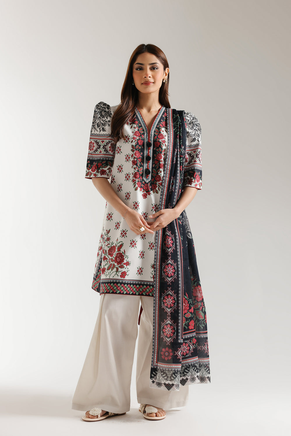 Ethnic | Spring Summer 25 | ES-09 XS Off White Lawn