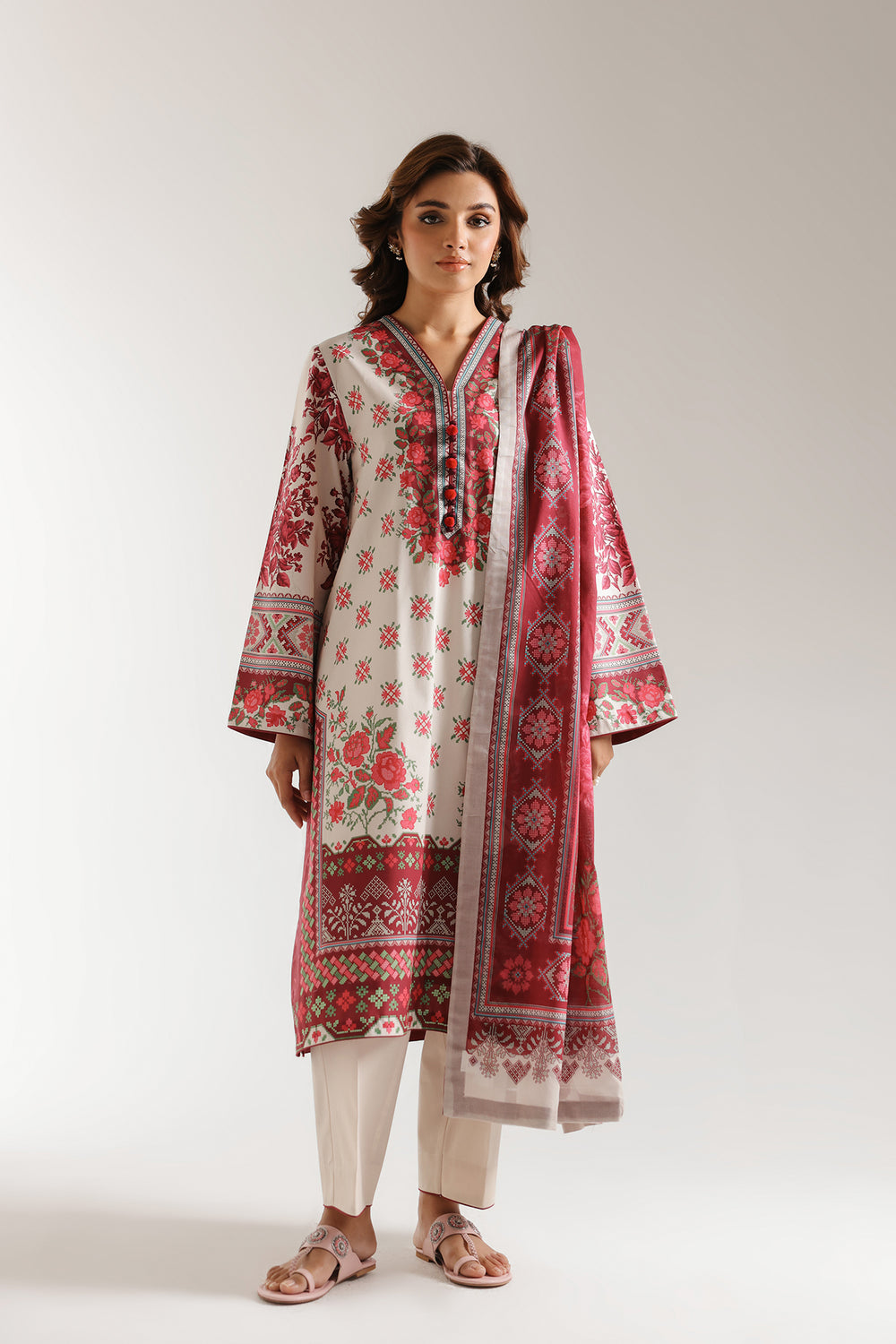 Ethnic | Spring Summer 25 | ES-07 XS Off White Lawn