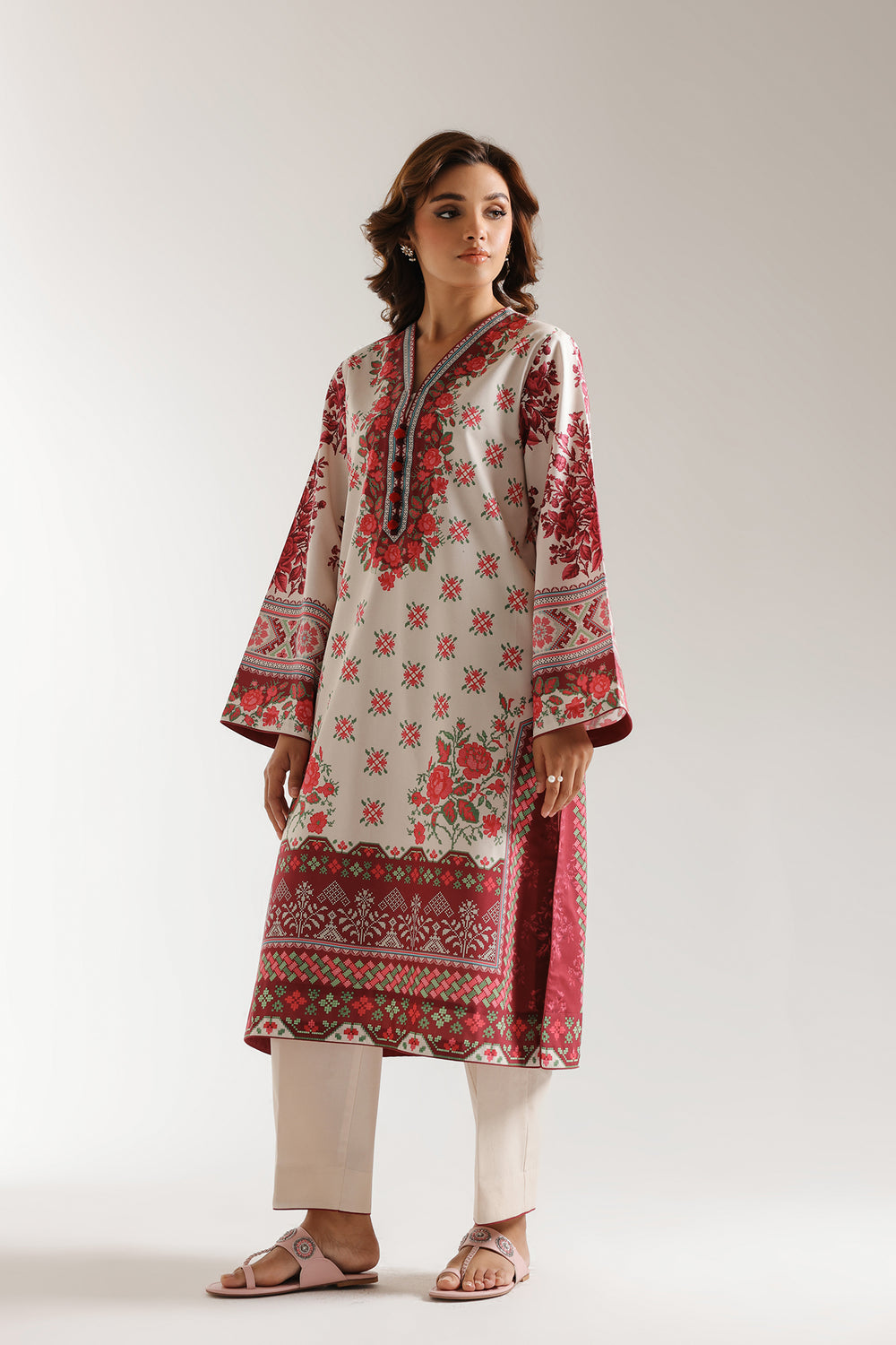 Ethnic | Spring Summer 25 | ES-07 L Off White Lawn
