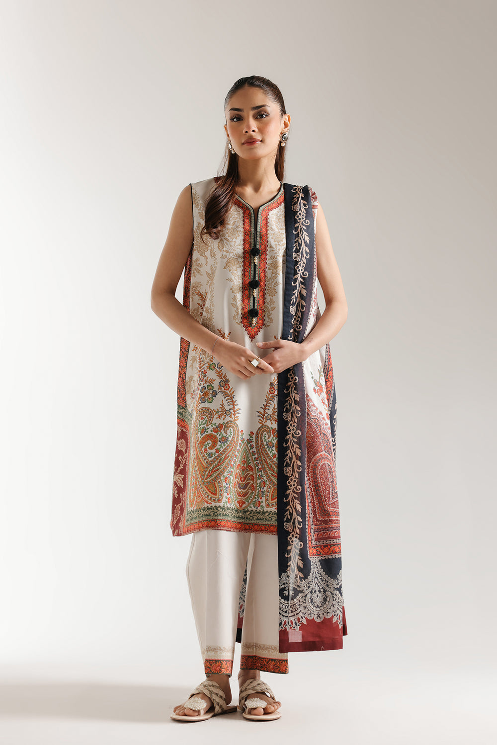 Ethnic | Spring Summer 25 | ES-06 XS Off White Lawn