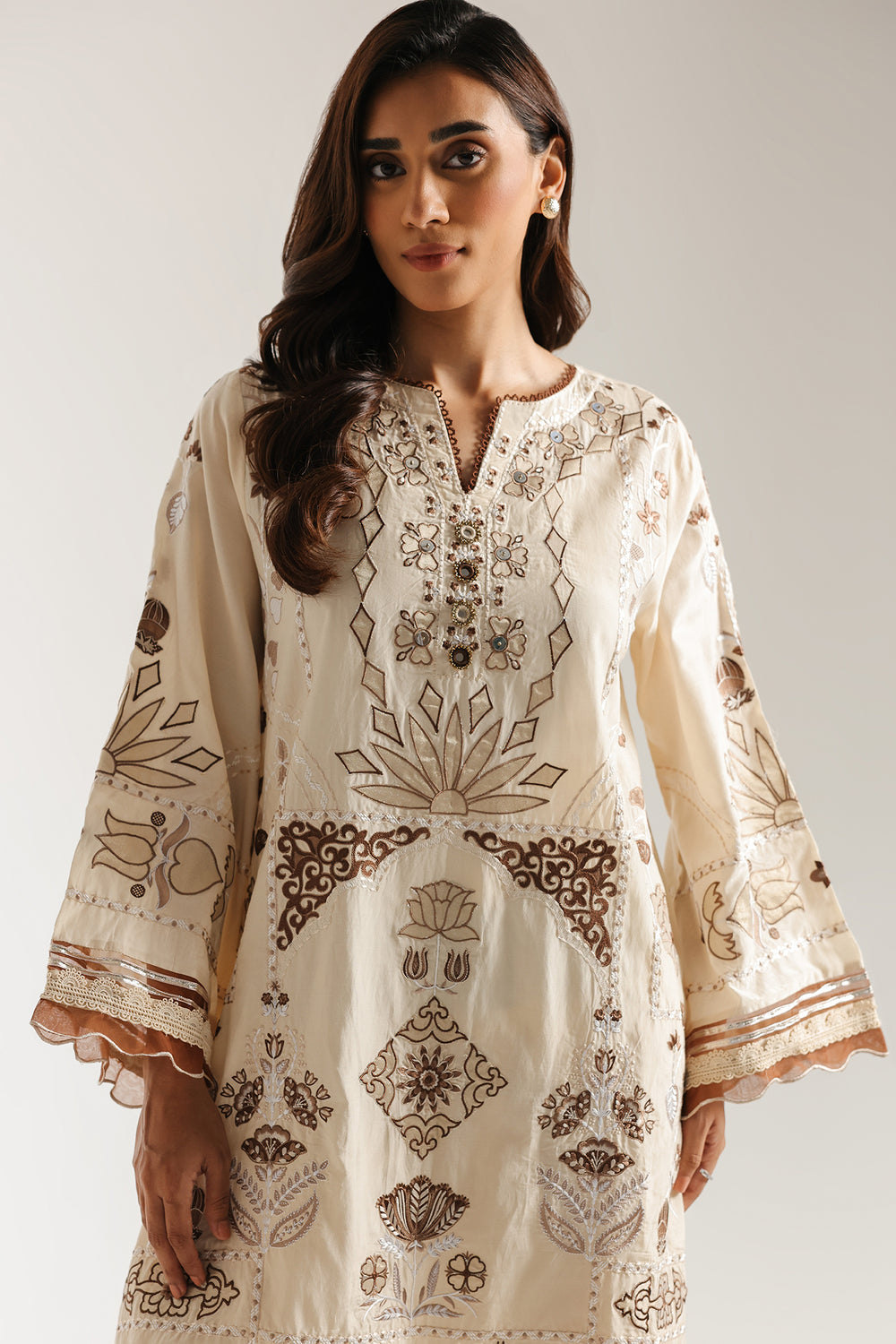 Ethnic | Rozana Collection 25 | Embroidered Dress 22A - Pakistani Designer Dress - by Ethnic - Type : Ladies Clothes - 100% Original at Saira Sultan