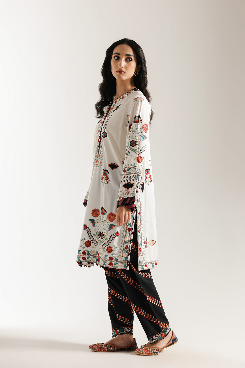Ethnic | Rozana Collection 25 | Embroidered Dress 19A - Pakistani Designer Dress - by Ethnic - Type : Ladies Clothes - 100% Original at Saira Sultan