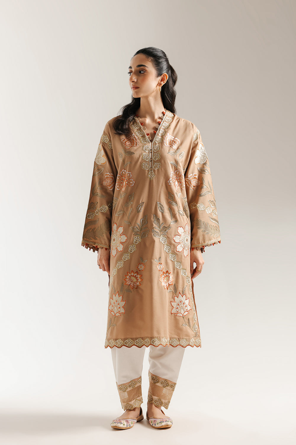 Ethnic | Rozana Collection 25 | Embroidered Dress 12A - Pakistani Designer Dress - by Ethnic - Type : Ladies Clothes - 100% Original at Saira Sultan