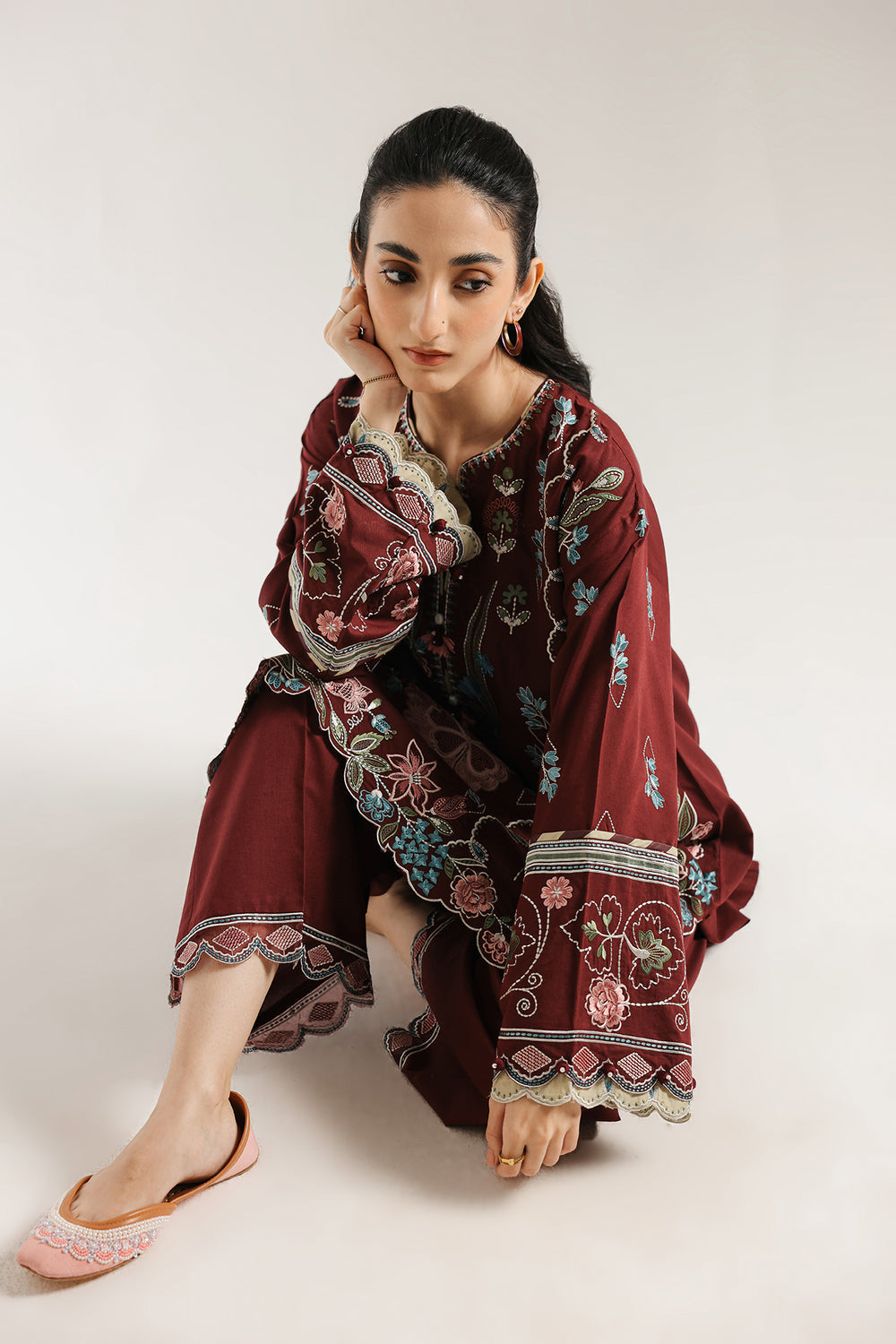 Ethnic | Rozana Collection 25 | Embroidered Dress 11A - Pakistani Designer Dress - by Ethnic - Type : Ladies Clothes - 100% Original at Saira Sultan