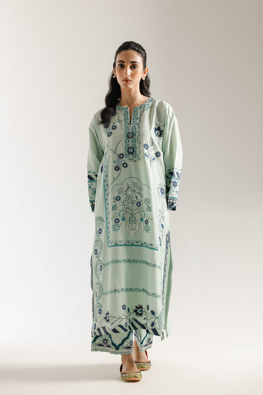 Ethnic | Rozana Collection 25 | Embroidered Dress 24A - Pakistani Designer Dress - by Ethnic - Type : Ladies Clothes - 100% Original at Saira Sultan