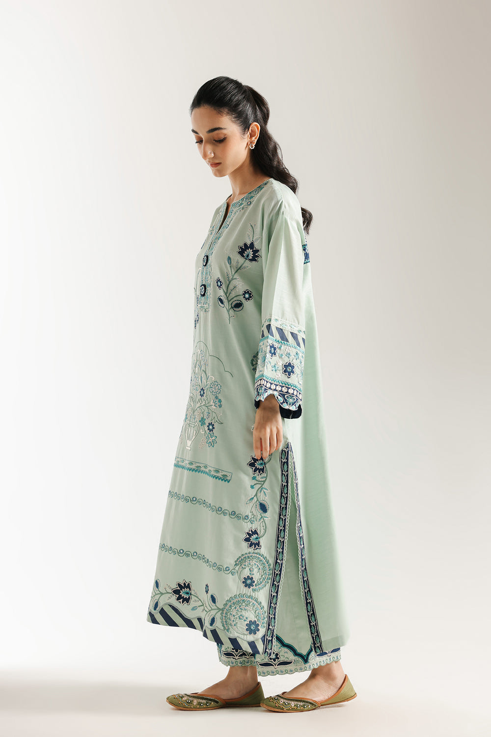 Ethnic | Rozana Collection 25 | Embroidered Dress 24A - Pakistani Designer Dress - by Ethnic - Type : Ladies Clothes - 100% Original at Saira Sultan