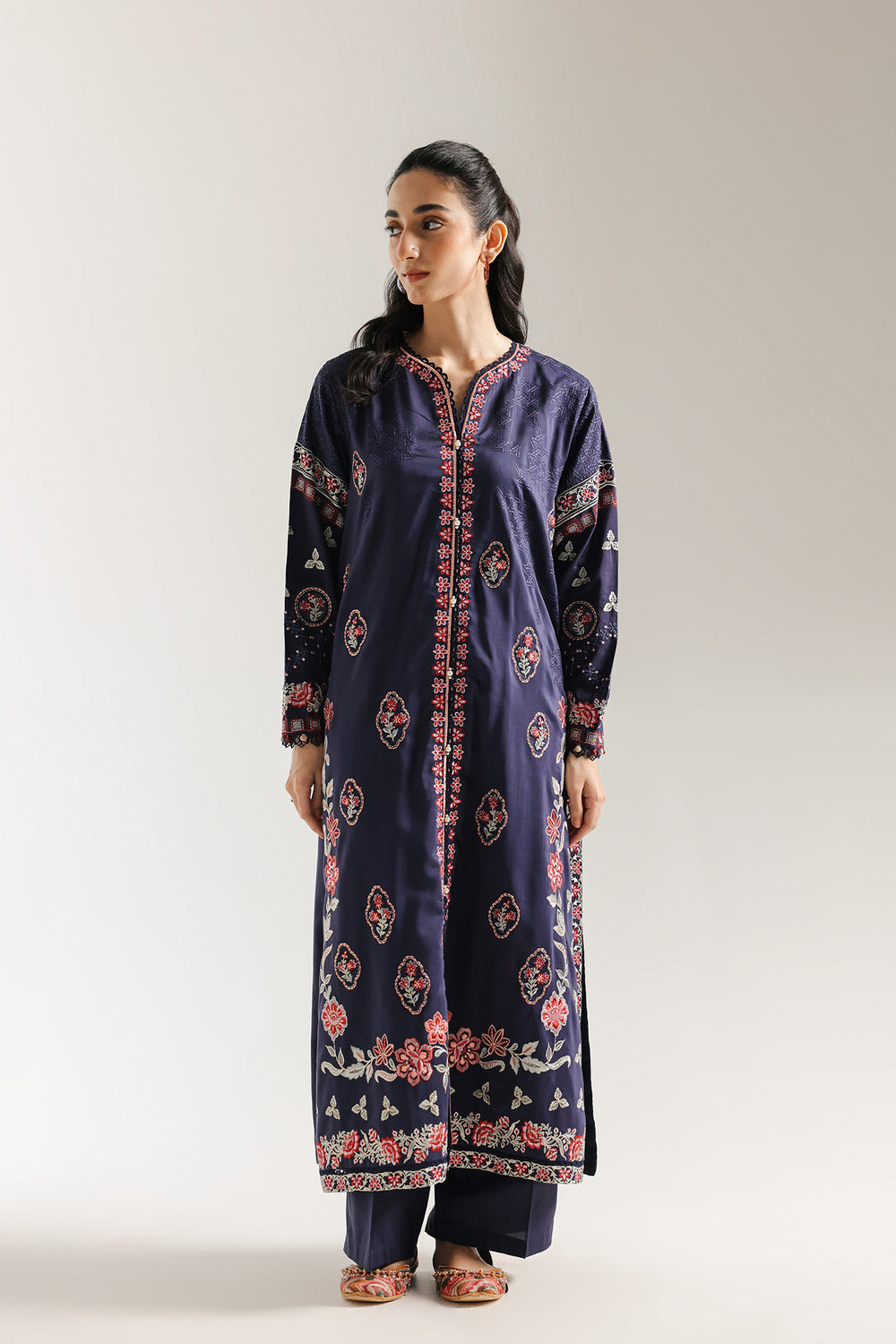 Ethnic | Rozana Collection 25 | Embroidered Dress 05A - Pakistani Designer Dress - by Ethnic - Type : Ladies Clothes - 100% Original at Saira Sultan