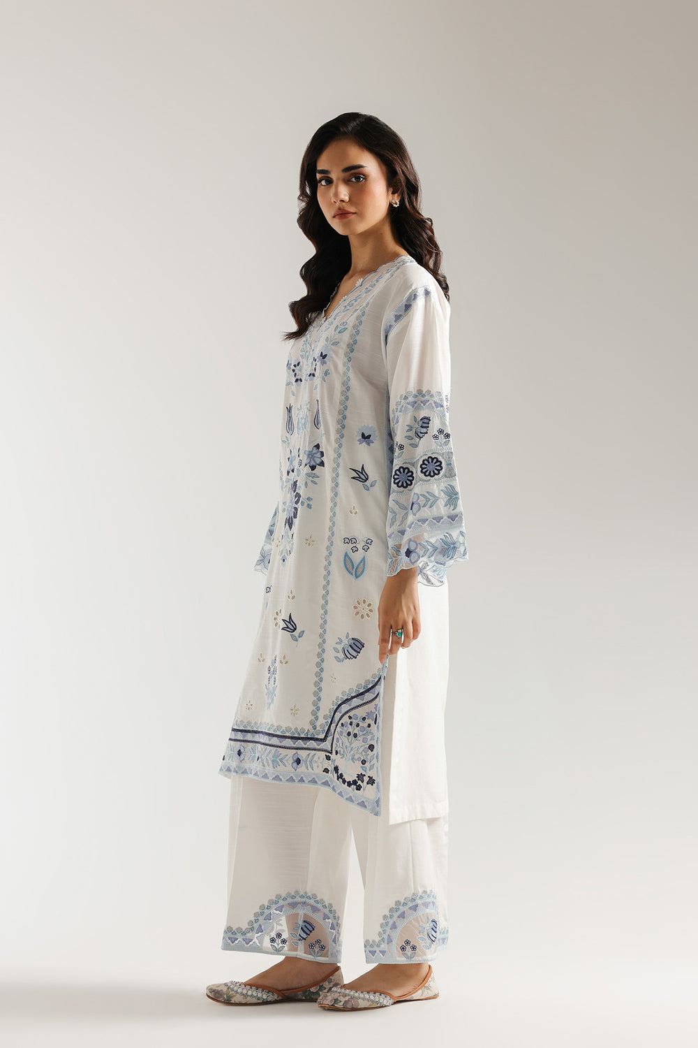 Ethnic | Rozana Collection 25 | Embroidered Dress 17A - Pakistani Designer Dress - by Ethnic - Type : Ladies Clothes - 100% Original at Saira Sultan