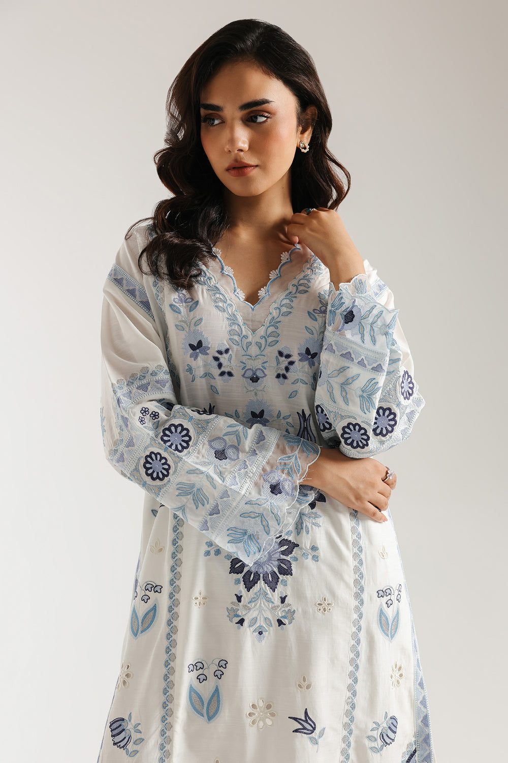 Ethnic | Rozana Collection 25 | Embroidered Dress 17A - Pakistani Designer Dress - by Ethnic - Type : Ladies Clothes - 100% Original at Saira Sultan