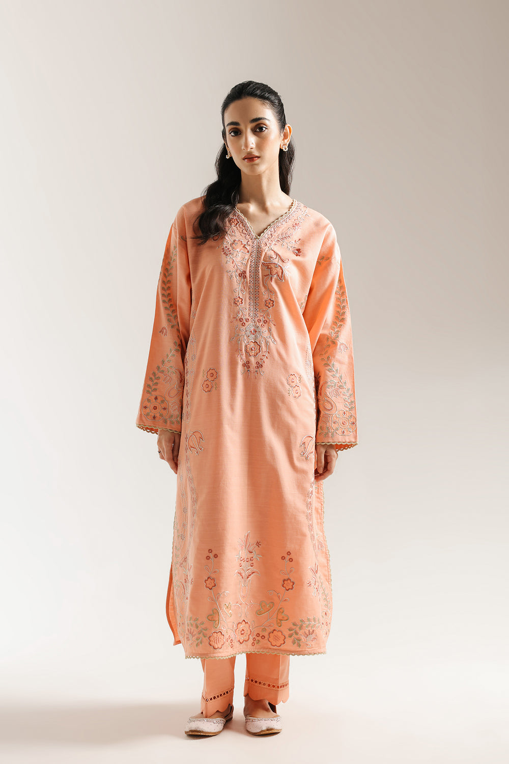 Ethnic | Rozana Collection 25 | Embroidered Dress 06A - Pakistani Designer Dress - by Ethnic - Type : Ladies Clothes - 100% Original at Saira Sultan
