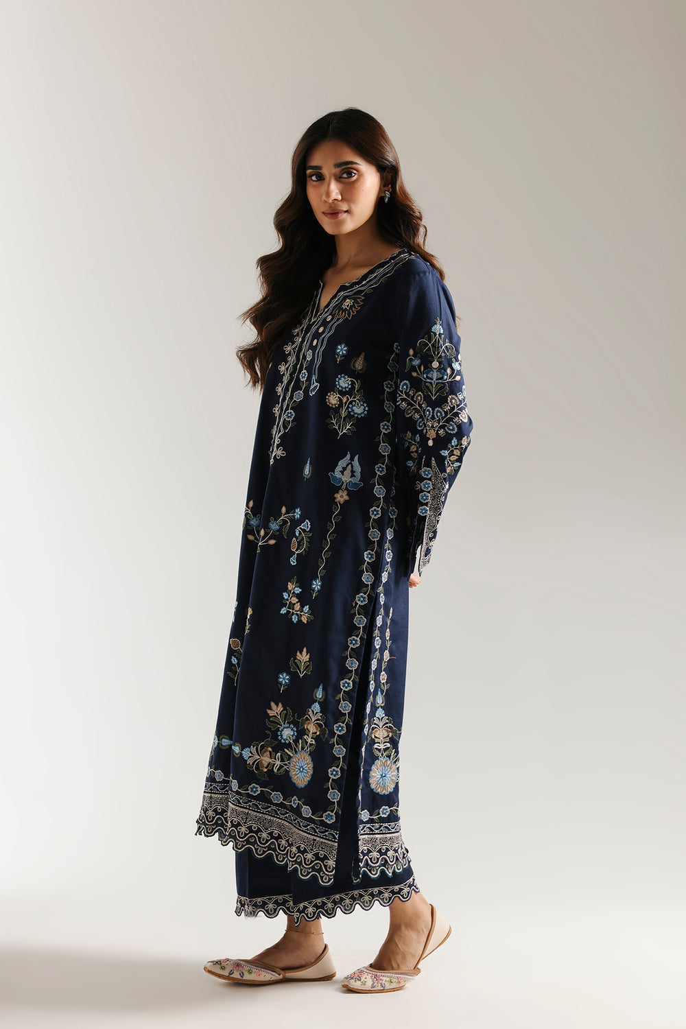 Ethnic | Rozana Collection 25 | Embroidered Dress 09A - Pakistani Designer Dress - by Ethnic - Type : Ladies Clothes - 100% Original at Saira Sultan