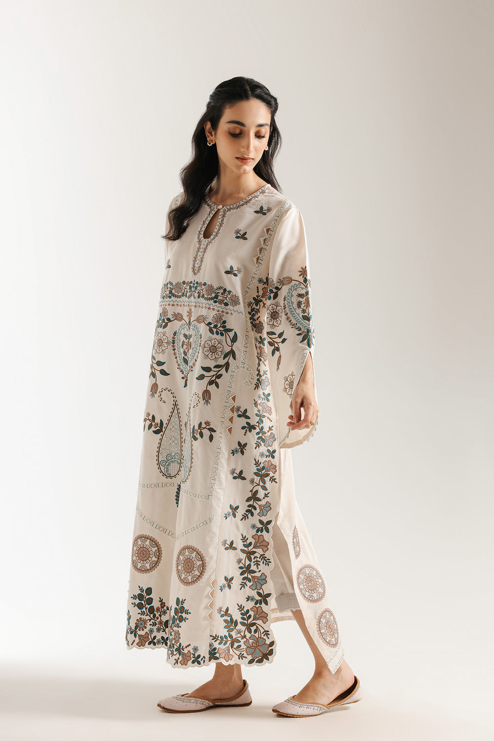 Ethnic | Rozana Collection 25 | Embroidered Dress 02A - Pakistani Designer Dress - by Ethnic - Type : Ladies Clothes - 100% Original at Saira Sultan