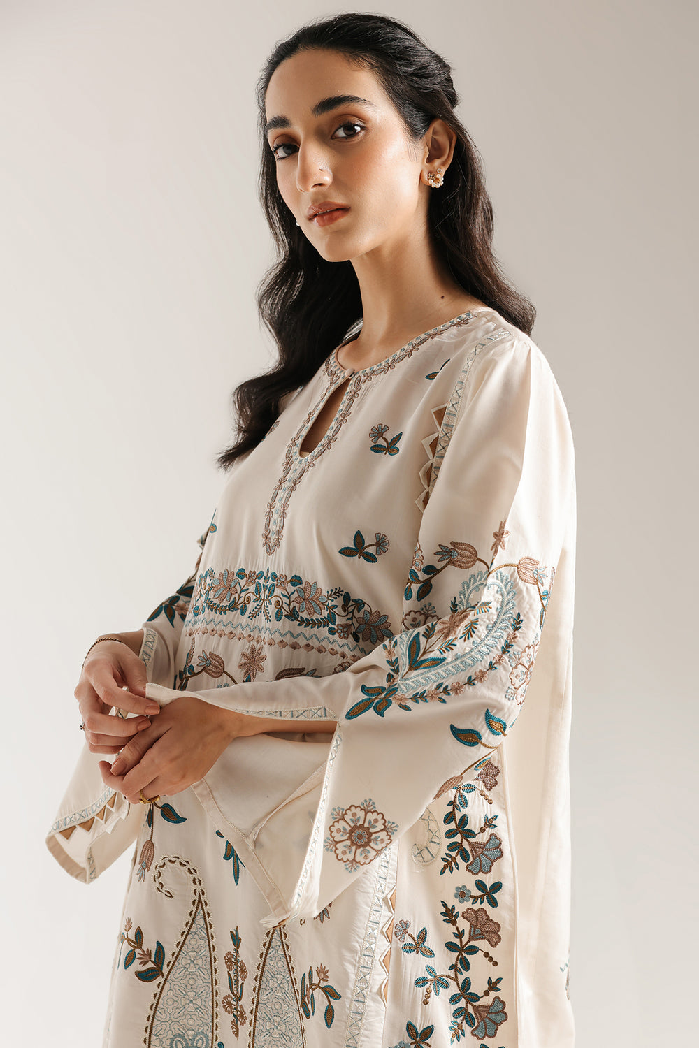 Ethnic | Rozana Collection 25 | Embroidered Dress 02A - Pakistani Designer Dress - by Ethnic - Type : Ladies Clothes - 100% Original at Saira Sultan
