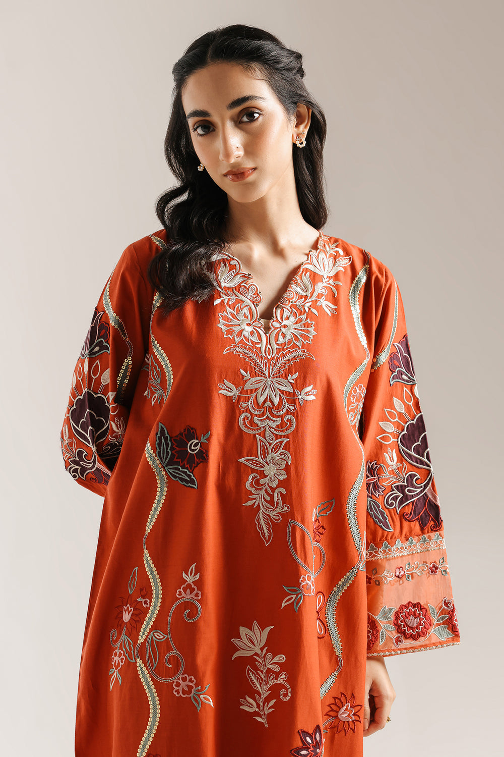 Ethnic | Rozana Collection 25 | Embroidered Dress 01A - Pakistani Designer Dress - by Ethnic - Type : Ladies Clothes - 100% Original at Saira Sultan