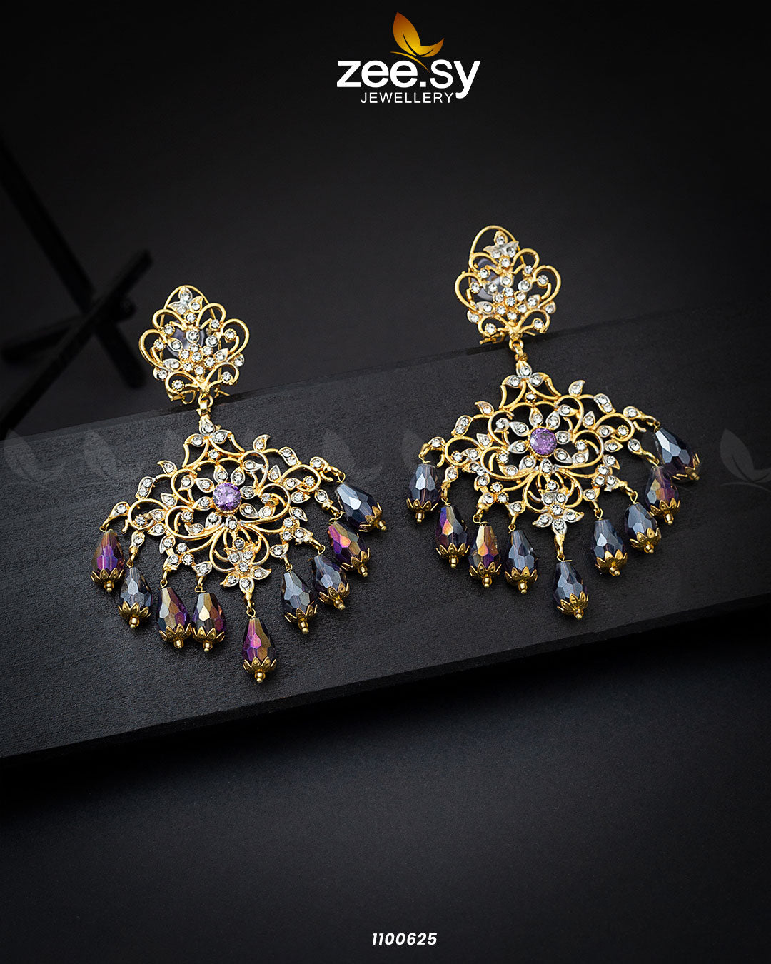 Earrings-0297 Purple