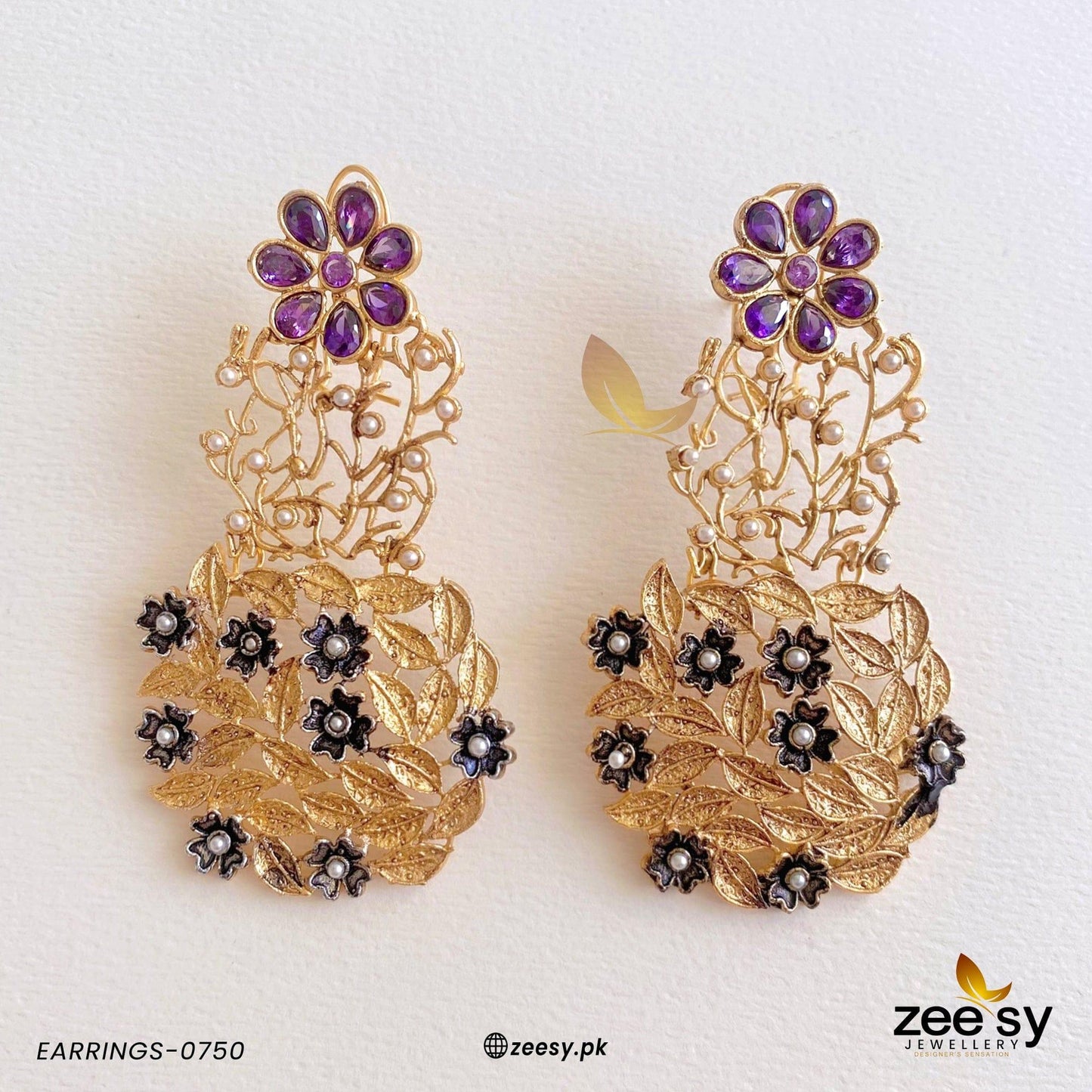 Earrings-0750 Purple
